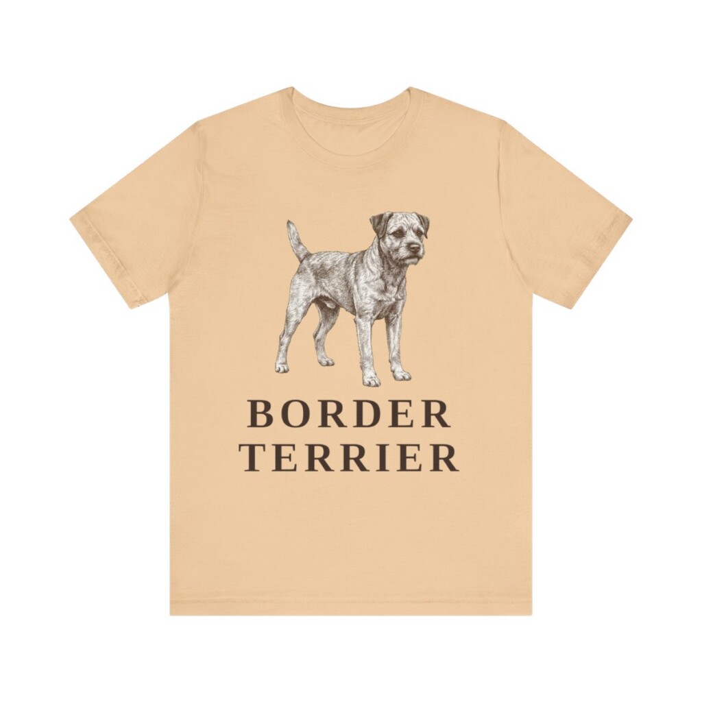 Border Terrier Lover Shirt, Vintage Dog Sketch Tee, Dog Lover Gift