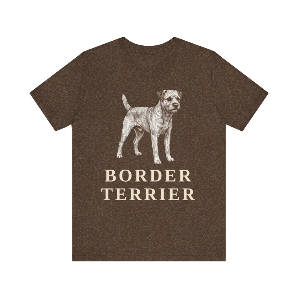 Border Terrier Lover Shirt, Vintage Dog Sketch Tee, Dog Lover Gift