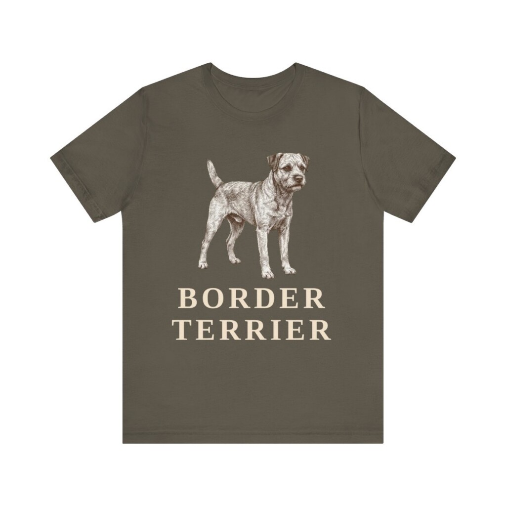 Border Terrier Lover Shirt, Vintage Dog Sketch Tee, Dog Lover Gift