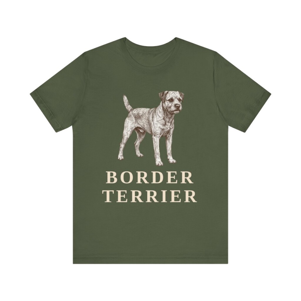 Border Terrier Lover Shirt, Vintage Dog Sketch Tee, Dog Lover Gift