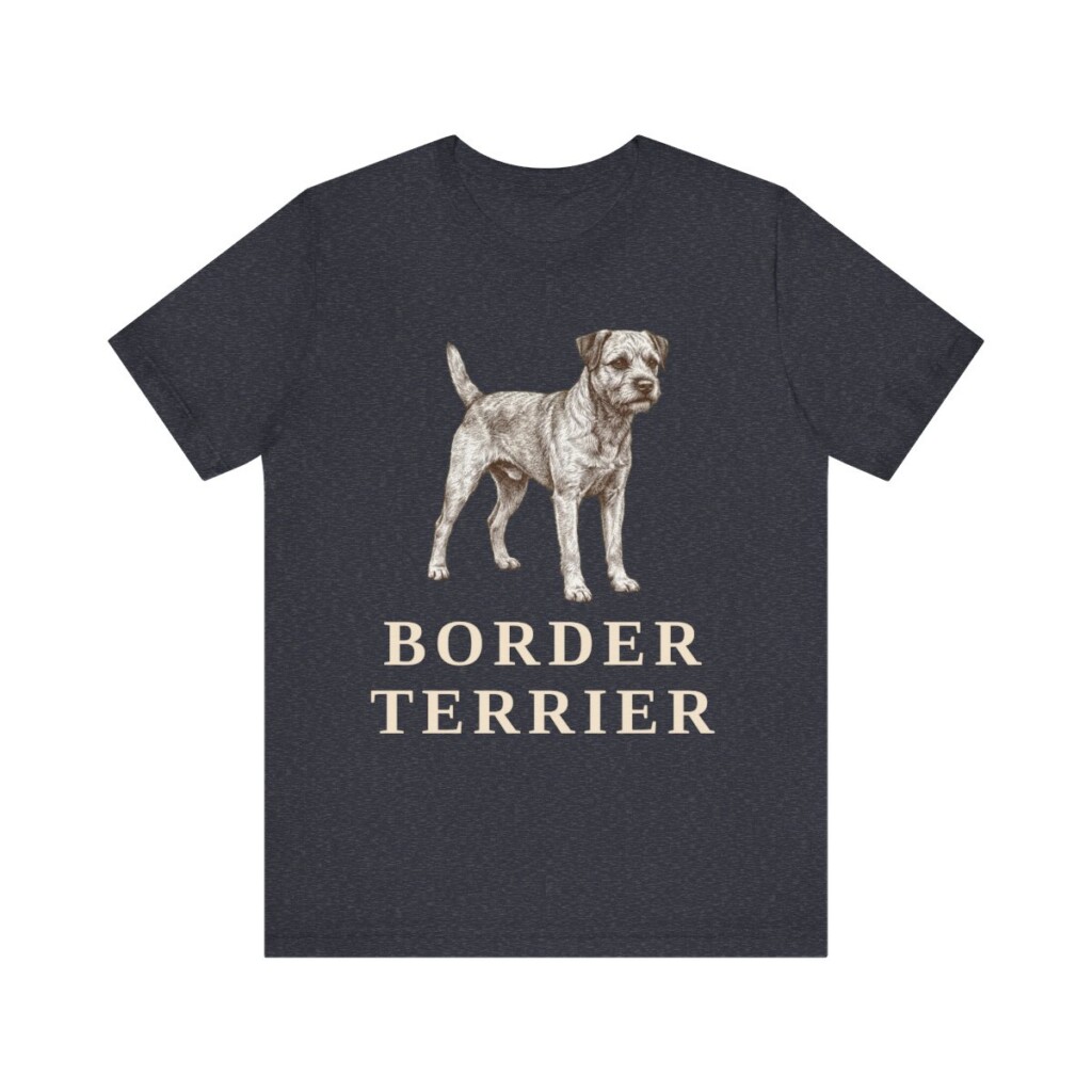 Border Terrier Lover Shirt, Vintage Dog Sketch Tee, Dog Lover Gift