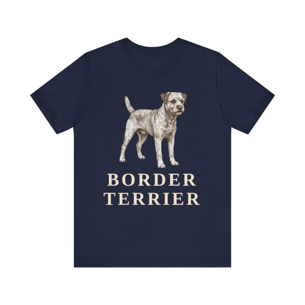 Border Terrier Lover Shirt, Vintage Dog Sketch Tee, Dog Lover Gift