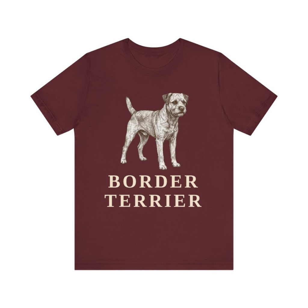 Border Terrier Lover Shirt, Vintage Dog Sketch Tee, Dog Lover Gift