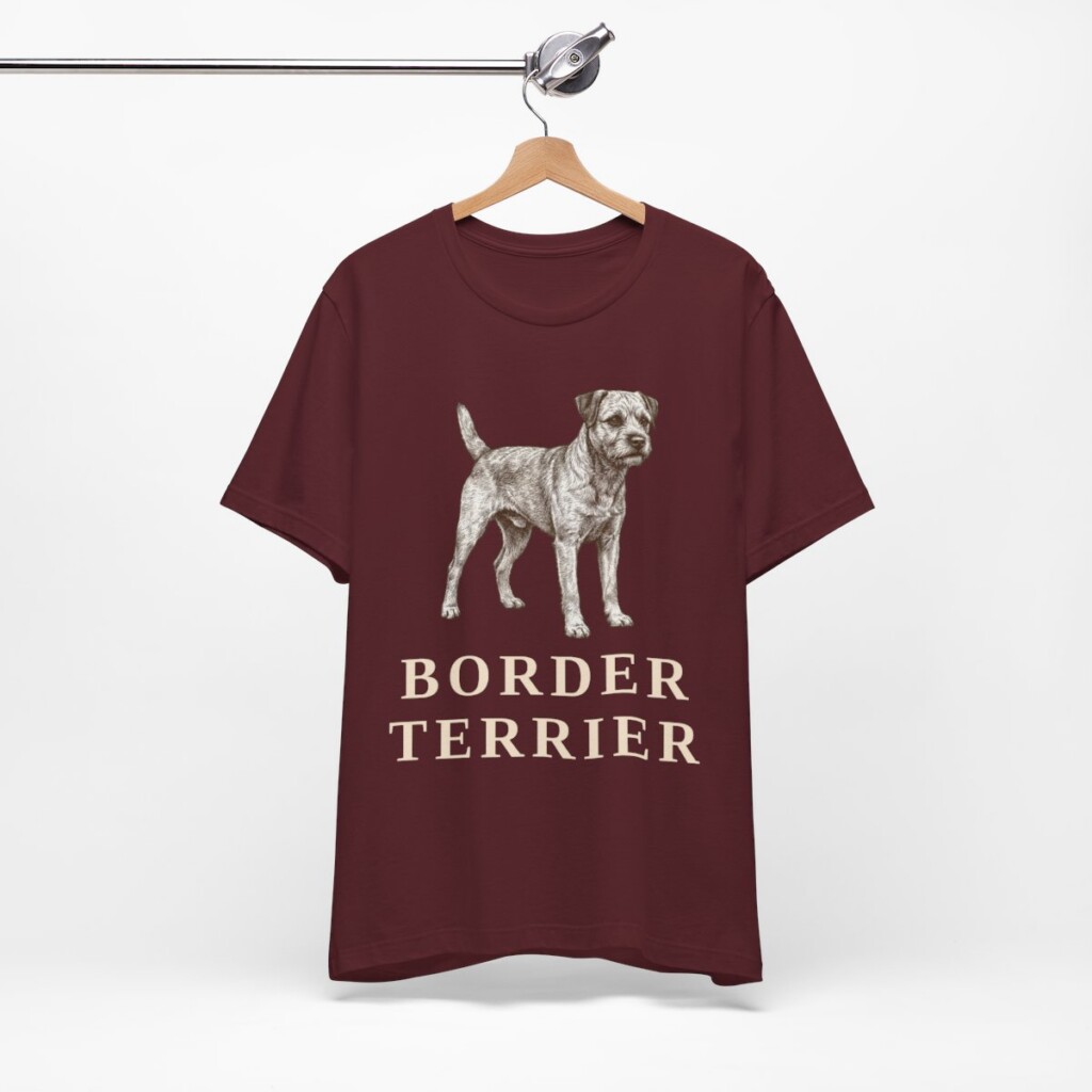 Border Terrier Lover Shirt, Vintage Dog Sketch Tee, Dog Lover Gift
