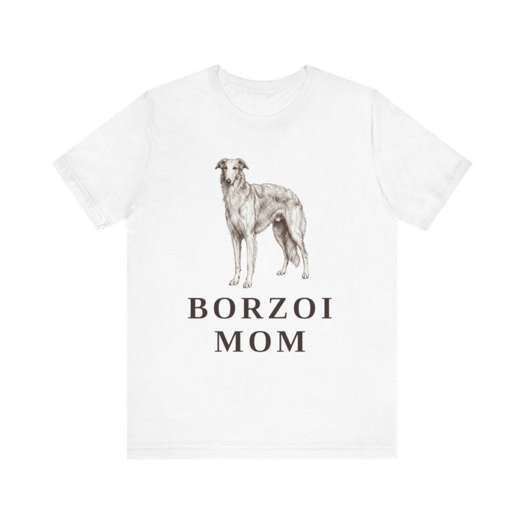Borzoi Mom Shirt, Vintage Dog Sketch Tee, Dog Mom Gift