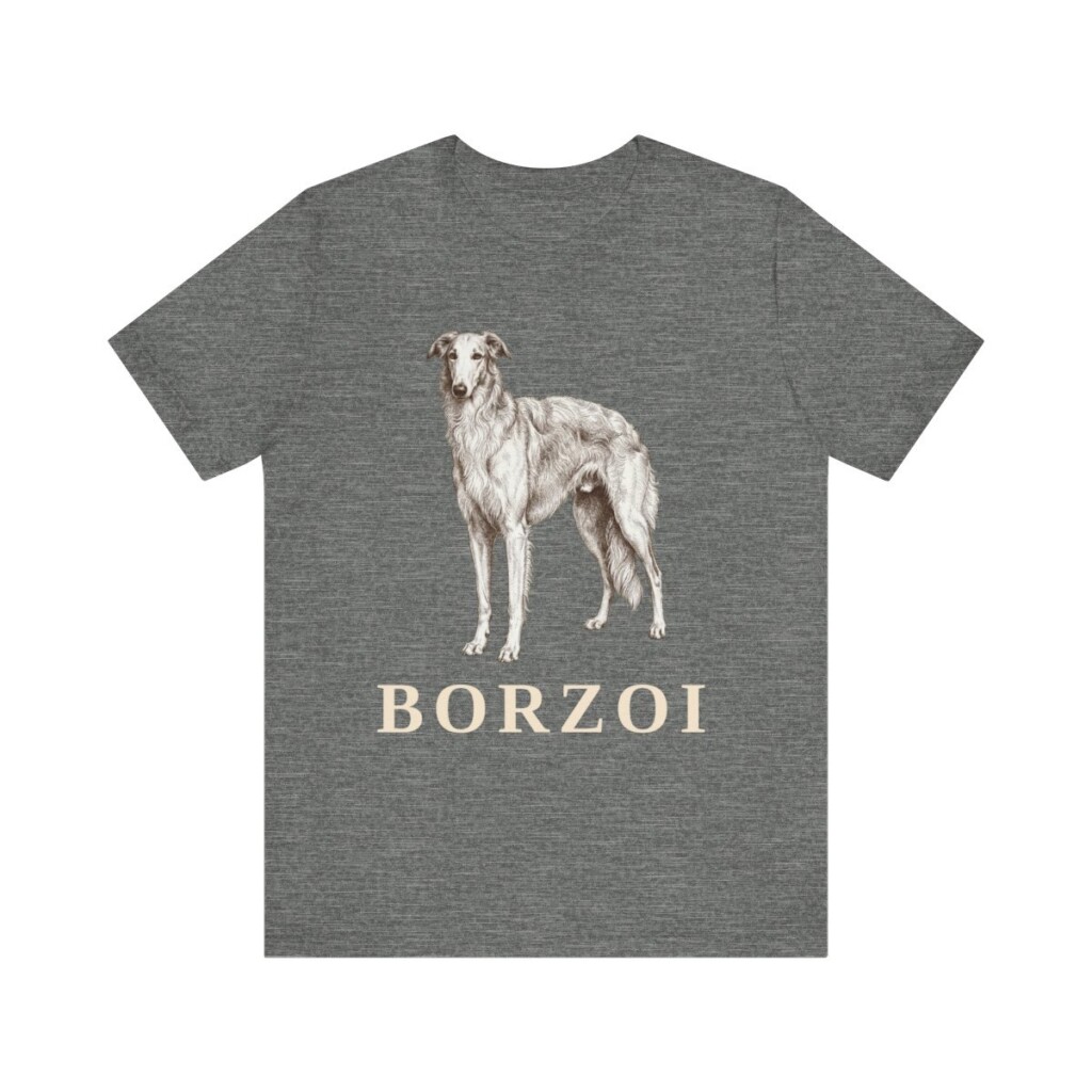 Borzoi Lover Shirt, Vintage Dog Sketch Tee, Dog Lover Gift