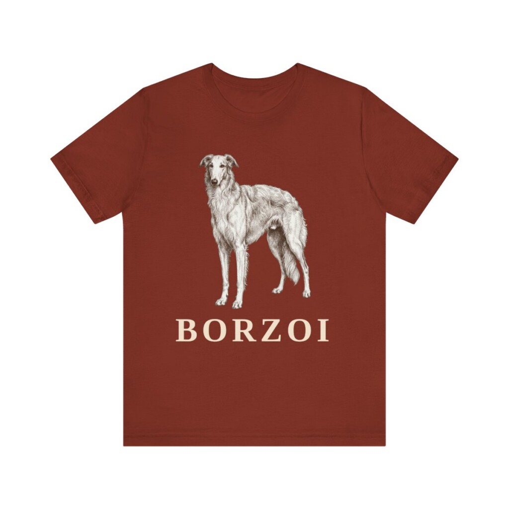 Borzoi Lover Shirt, Vintage Dog Sketch Tee, Dog Lover Gift