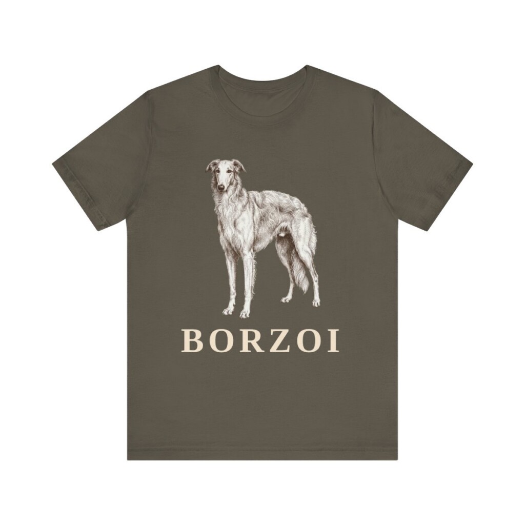 Borzoi Lover Shirt, Vintage Dog Sketch Tee, Dog Lover Gift