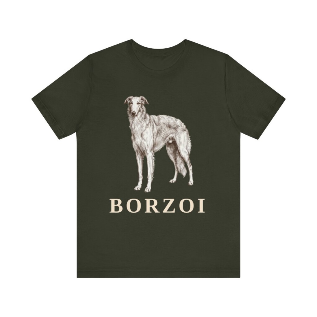 Borzoi Lover Shirt, Vintage Dog Sketch Tee, Dog Lover Gift