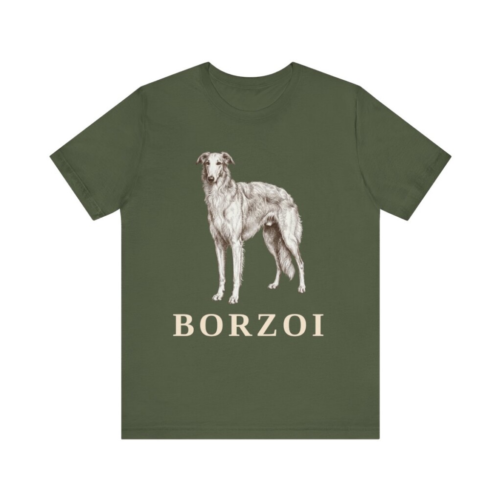 Borzoi Lover Shirt, Vintage Dog Sketch Tee, Dog Lover Gift
