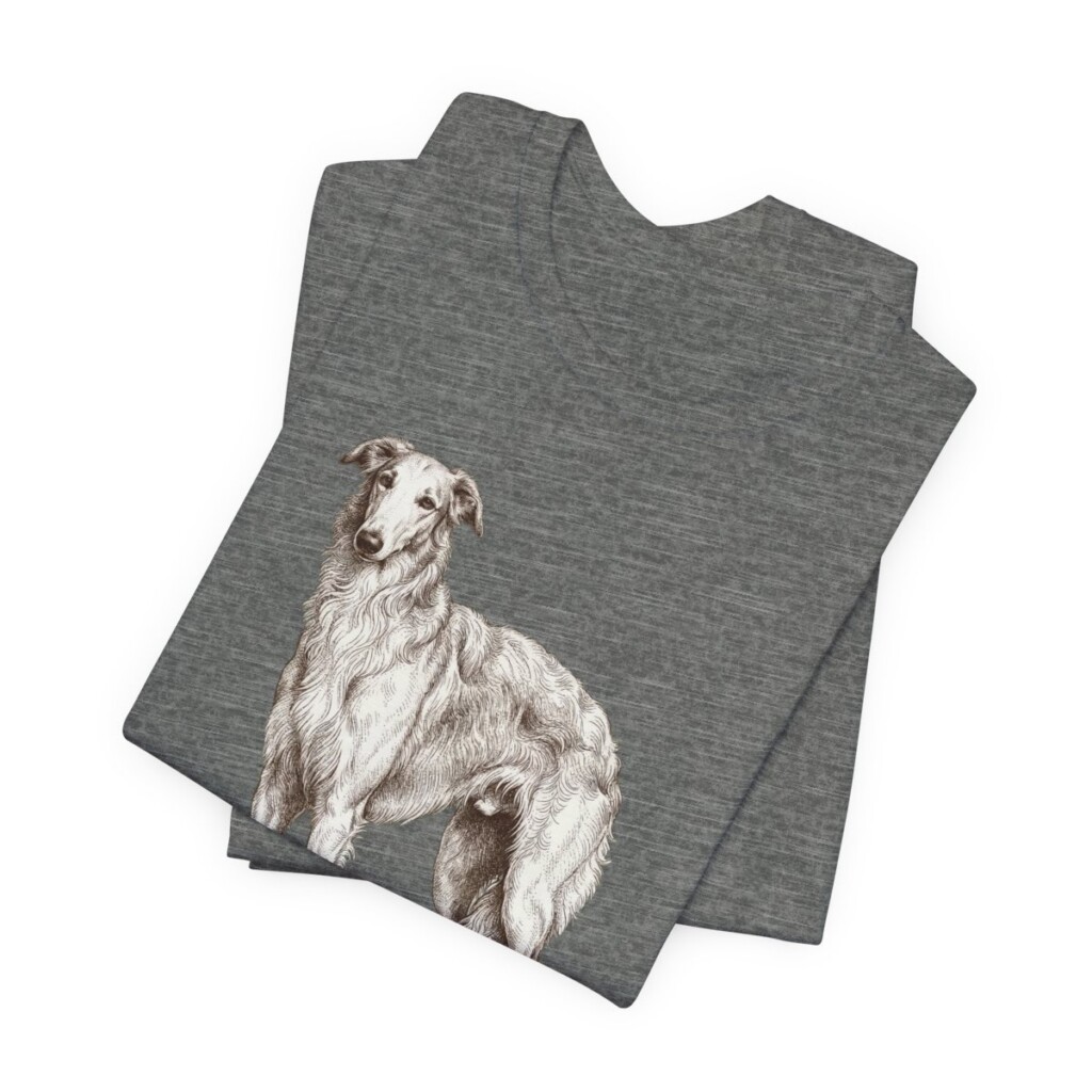 Borzoi Lover Shirt, Vintage Dog Sketch Tee, Dog Lover Gift