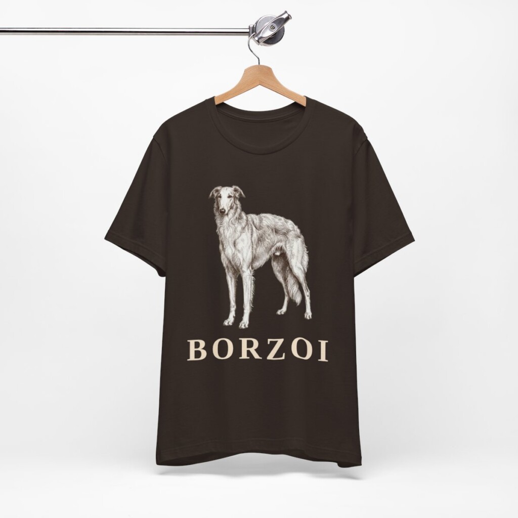 Borzoi Lover Shirt, Vintage Dog Sketch Tee, Dog Lover Gift
