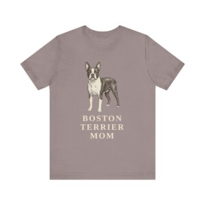 Boston Terrier Mom Shirt, Vintage Dog Sketch Tee, Dog Mom Gift
