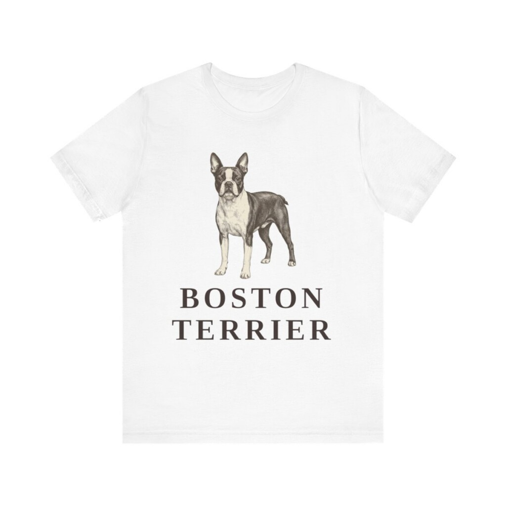 Boston Terrier Lover Shirt, Vintage Dog Sketch Tee, Dog Lover Gift Boston Terrier Lover Shirt, Vintage Dog Sketch Tee, Dog Lover Gift