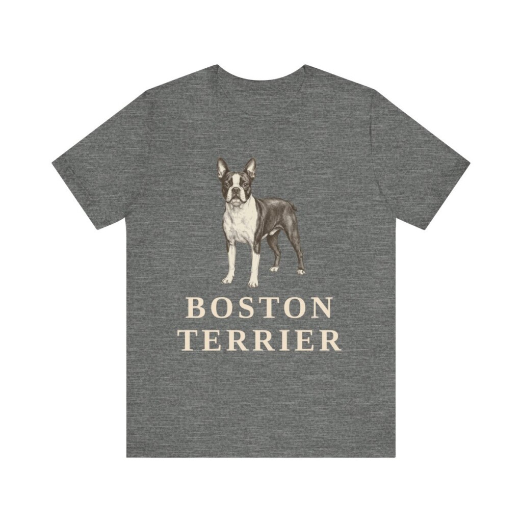 Boston Terrier Lover Shirt, Vintage Dog Sketch Tee, Dog Lover Gift Boston Terrier Lover Shirt, Vintage Dog Sketch Tee, Dog Lover Gift