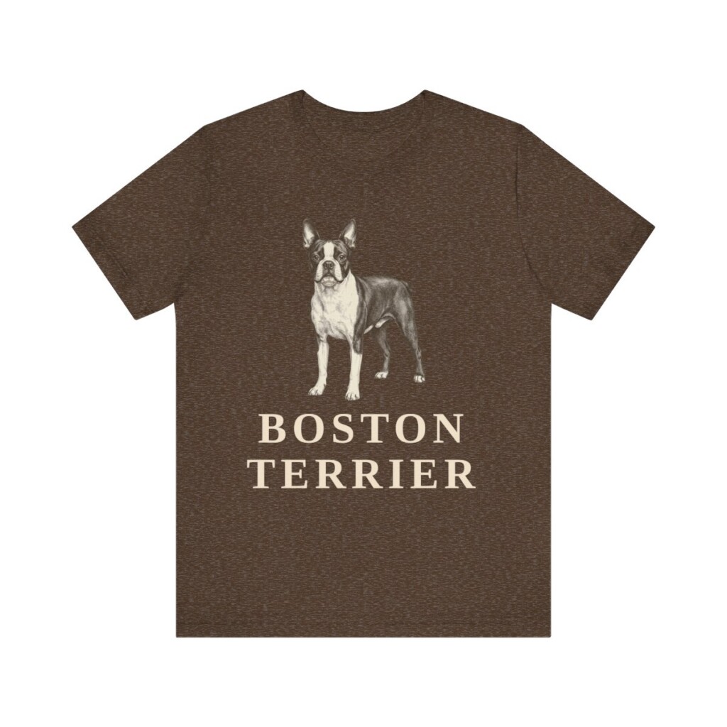 Boston Terrier Lover Shirt, Vintage Dog Sketch Tee, Dog Lover Gift Boston Terrier Lover Shirt, Vintage Dog Sketch Tee, Dog Lover Gift