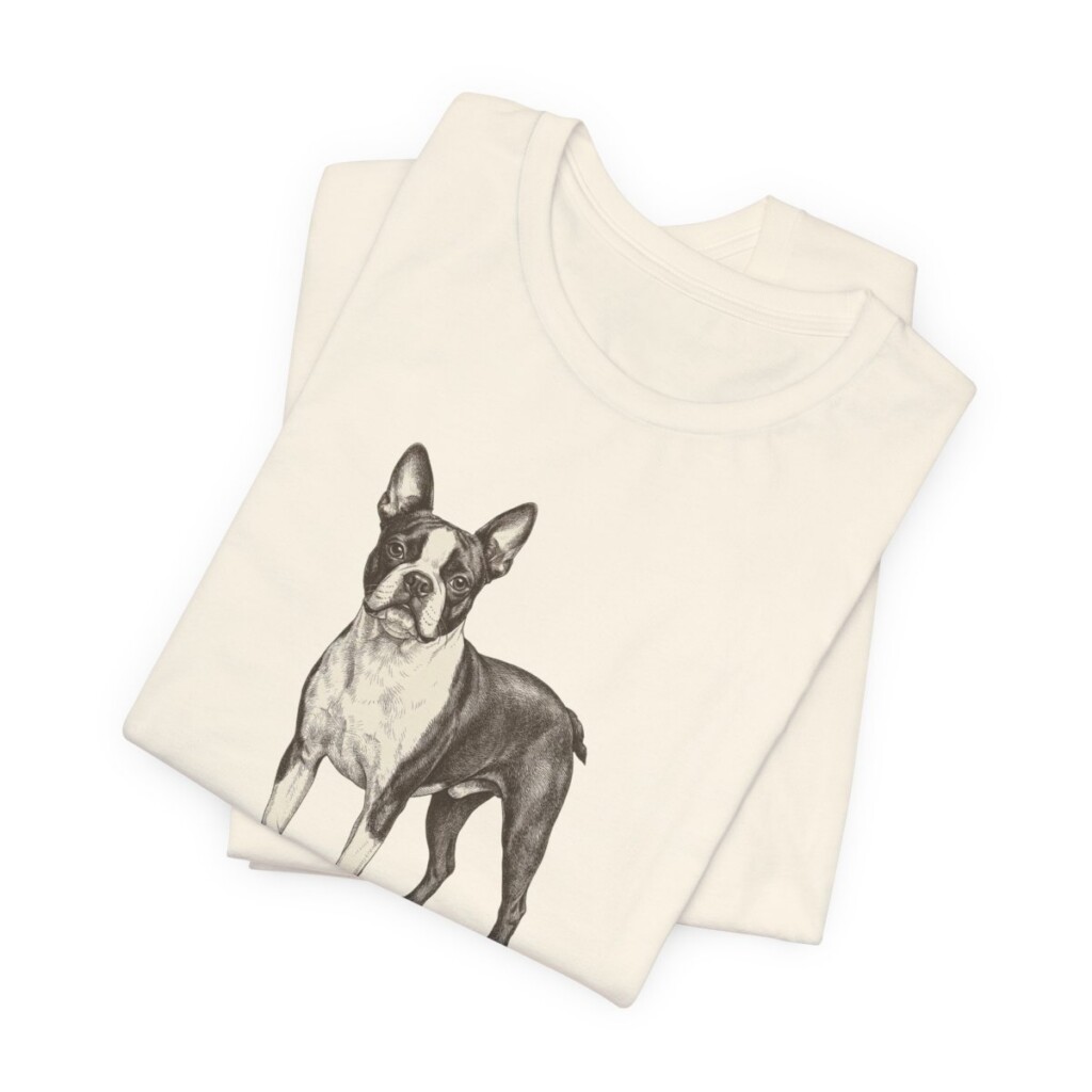 Boston Terrier Lover Shirt, Vintage Dog Sketch Tee, Dog Lover Gift Boston Terrier Lover Shirt, Vintage Dog Sketch Tee, Dog Lover Gift
