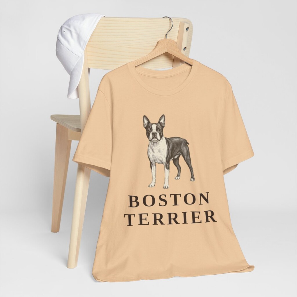 Boston Terrier Lover Shirt, Vintage Dog Sketch Tee, Dog Lover Gift Boston Terrier Lover Shirt, Vintage Dog Sketch Tee, Dog Lover Gift
