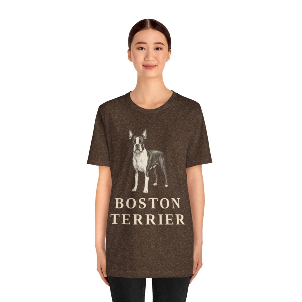 Boston Terrier Lover Shirt, Vintage Dog Sketch Tee, Dog Lover Gift Boston Terrier Lover Shirt, Vintage Dog Sketch Tee, Dog Lover Gift