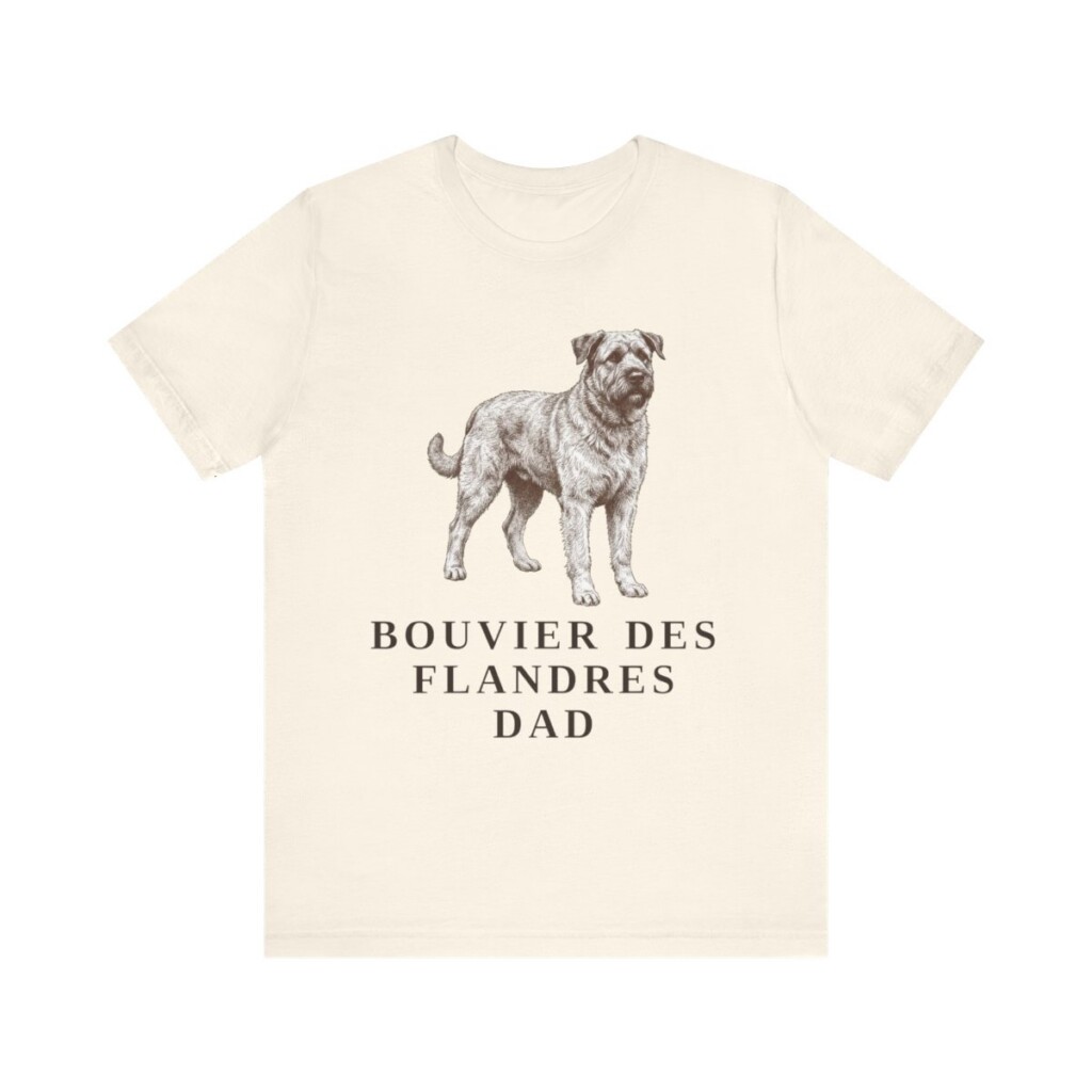 Bouvier des Flandres Dad Shirt, Vintage Dog Sketch Tee, Dog Dad Gift