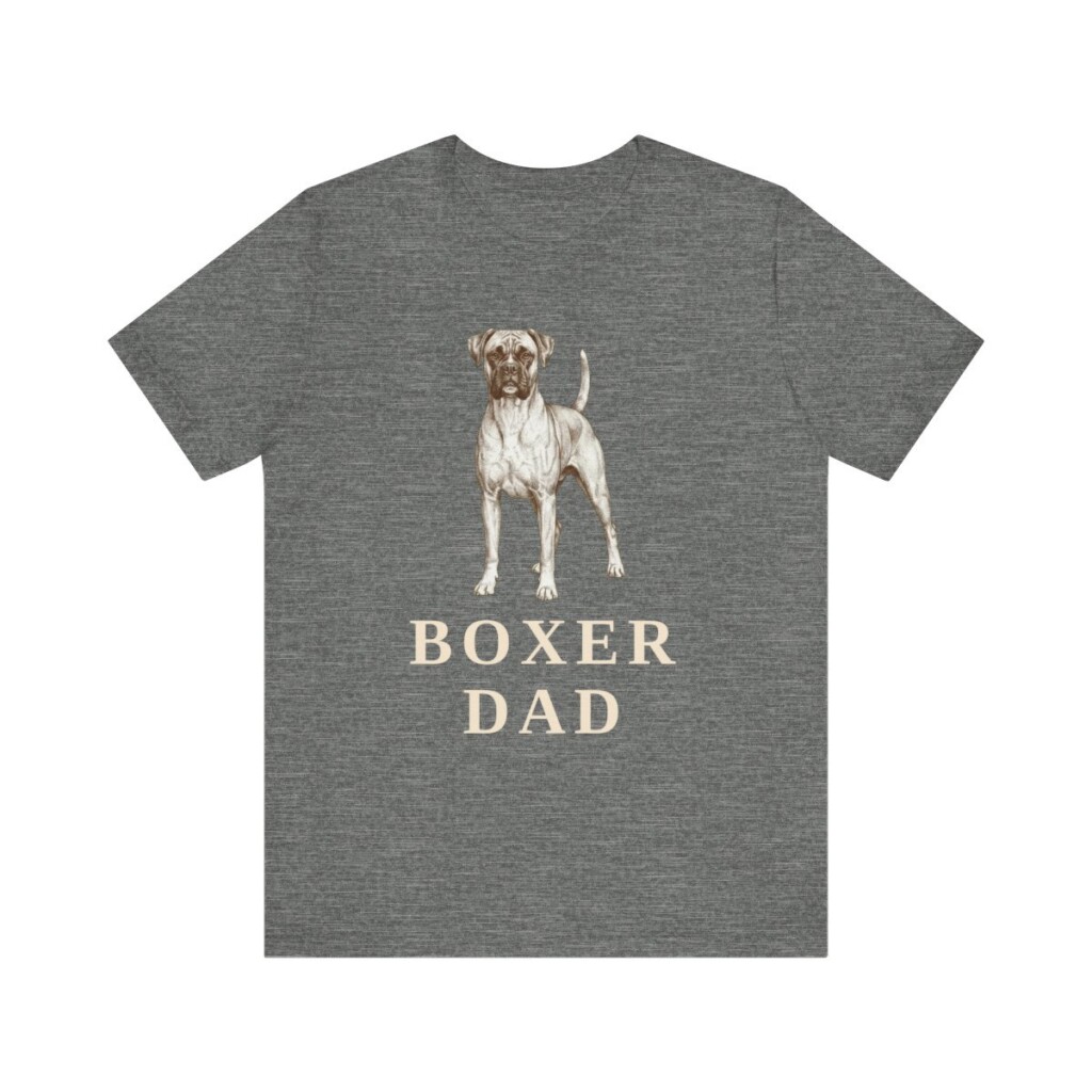Boxer Dad Shirt, Vintage Dog Sketch Tee, Dog Dad Gift
