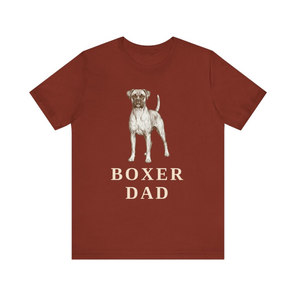 Boxer Dad Shirt, Vintage Dog Sketch Tee, Dog Dad Gift