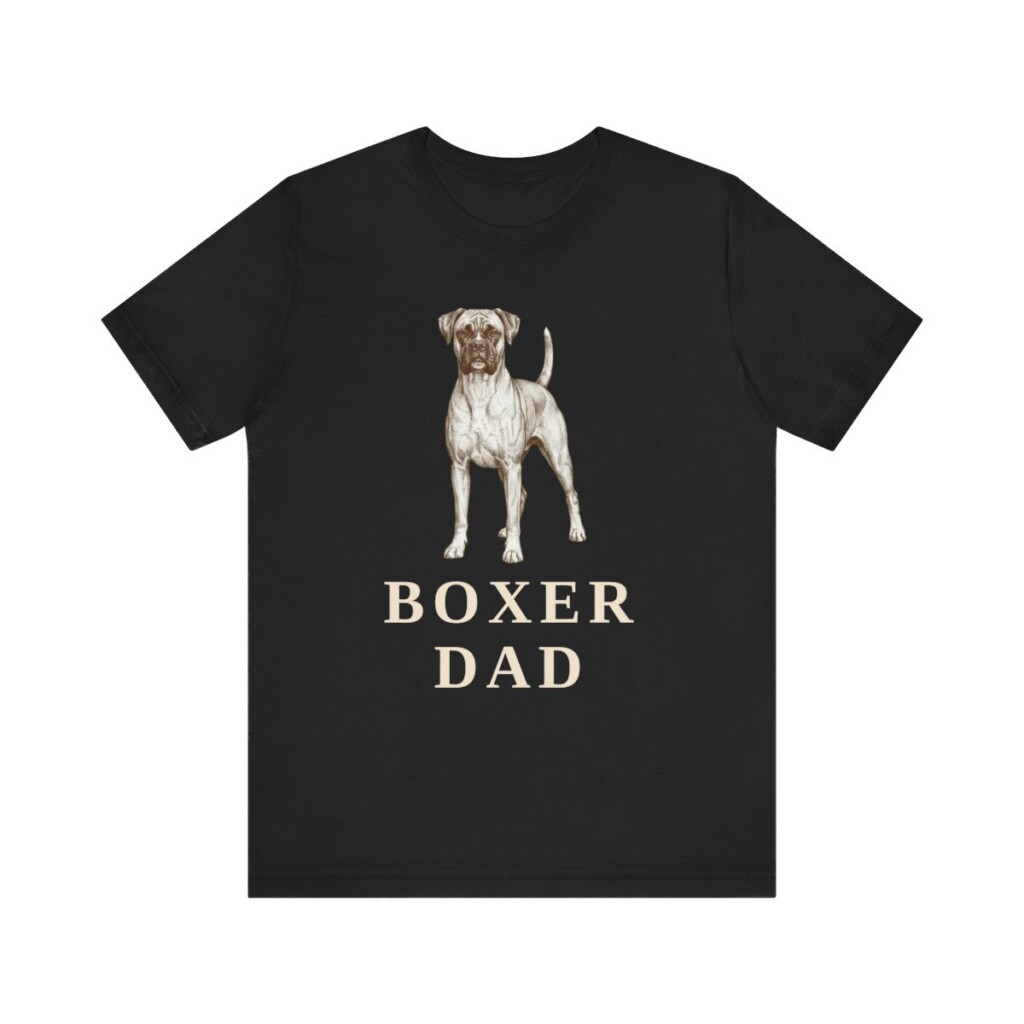 Boxer Dad Shirt, Vintage Dog Sketch Tee, Dog Dad Gift