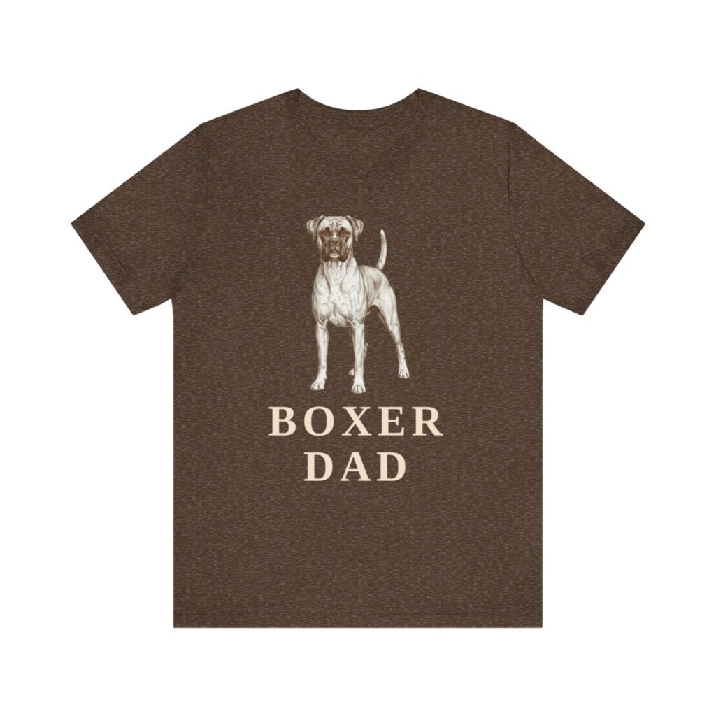 Boxer Dad Shirt, Vintage Dog Sketch Tee, Dog Dad Gift