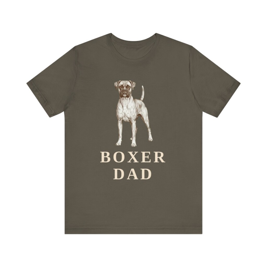 Boxer Dad Shirt, Vintage Dog Sketch Tee, Dog Dad Gift