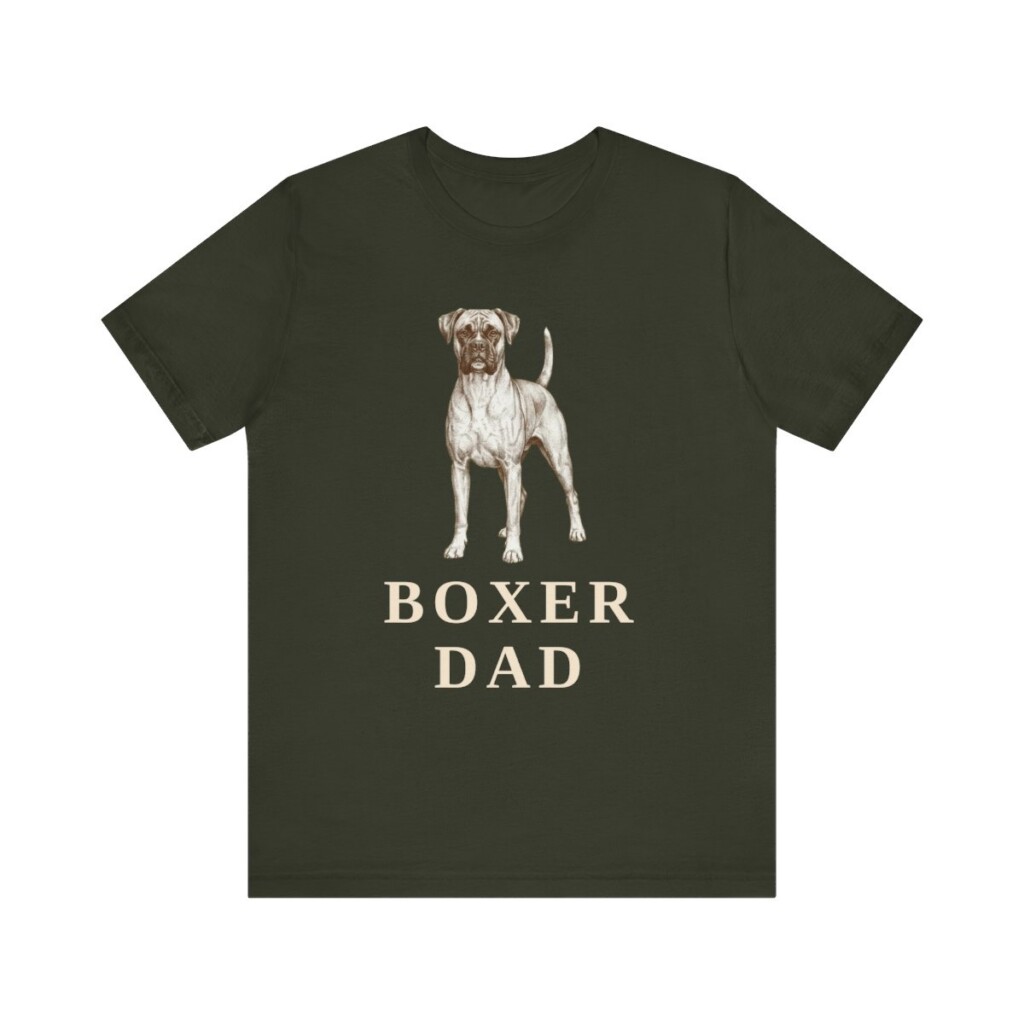 Boxer Dad Shirt, Vintage Dog Sketch Tee, Dog Dad Gift