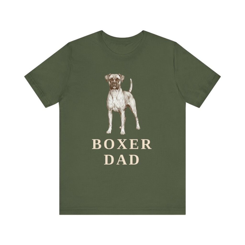 Boxer Dad Shirt, Vintage Dog Sketch Tee, Dog Dad Gift