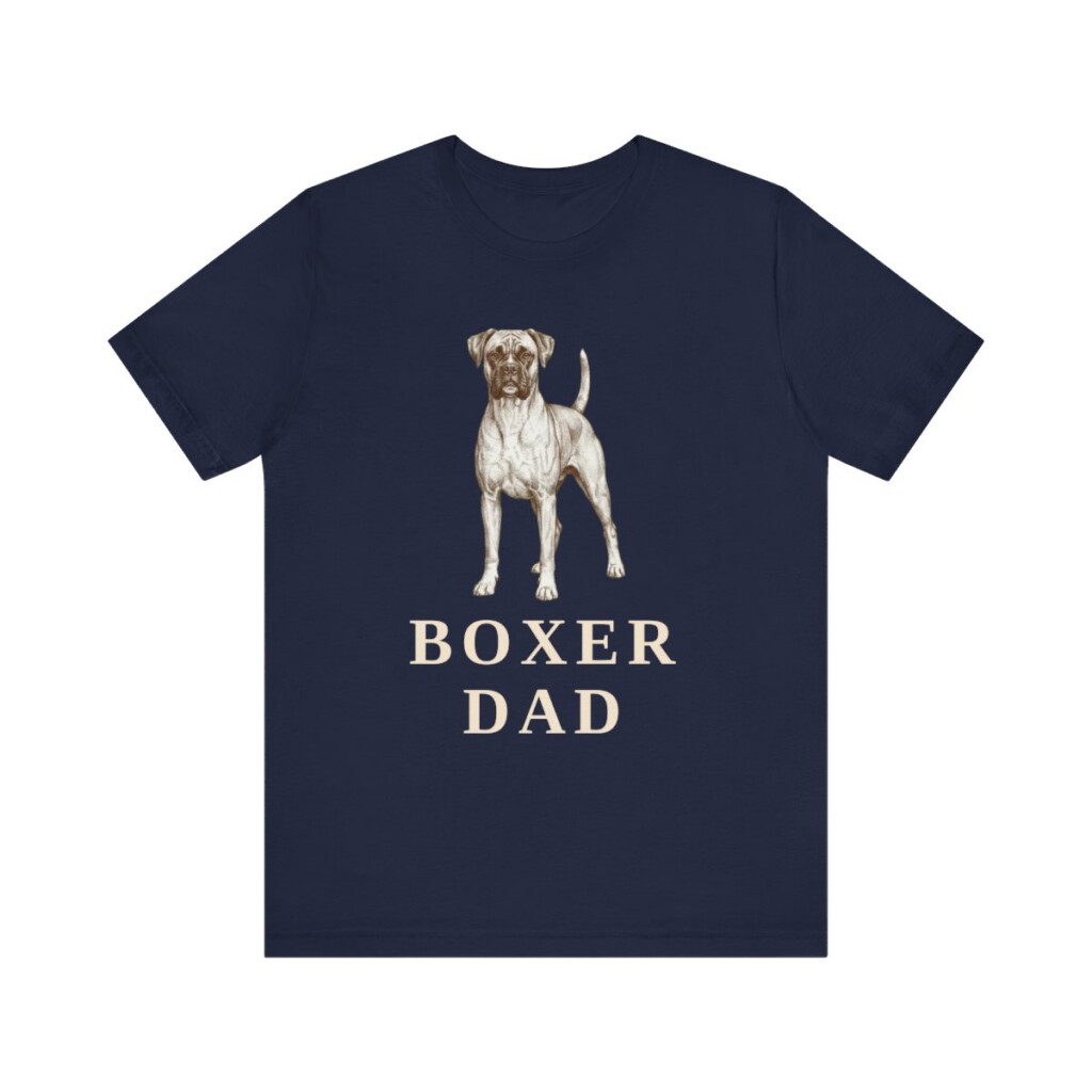 Boxer Dad Shirt, Vintage Dog Sketch Tee, Dog Dad Gift