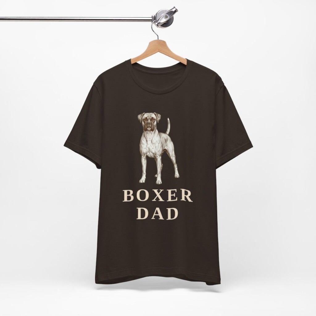 Boxer Dad Shirt, Vintage Dog Sketch Tee, Dog Dad Gift