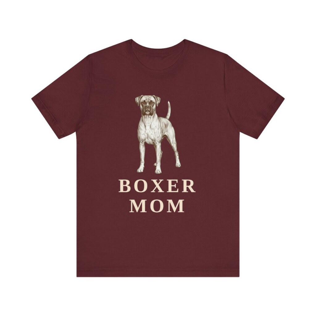 Boxer Mom Shirt, Vintage Dog Sketch Tee, Dog Mom Gift