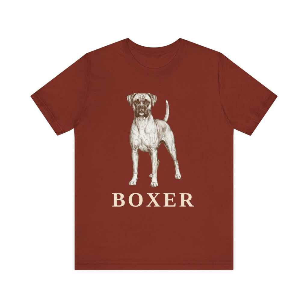Boxer Lover Shirt, Vintage Dog Sketch Tee, Dog Lover Gift