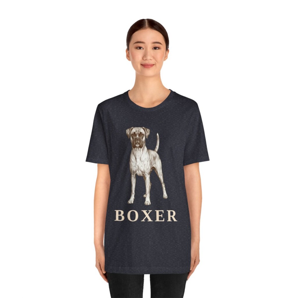 Boxer Lover Shirt, Vintage Dog Sketch Tee, Dog Lover Gift