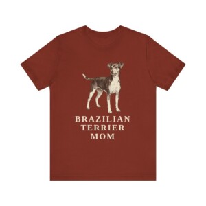 Brazilian Terrier Mom Shirt, Vintage Dog Sketch Tee, Dog Mom Gift