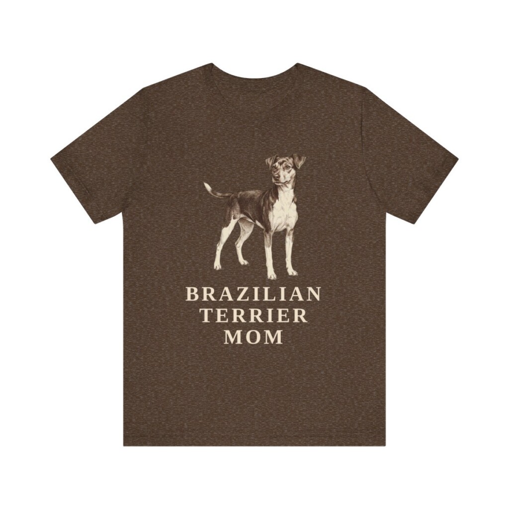 Brazilian Terrier Mom Shirt, Vintage Dog Sketch Tee, Dog Mom Gift Brazilian Terrier Mom Shirt, Vintage Dog Sketch Tee, Dog Mom Gift