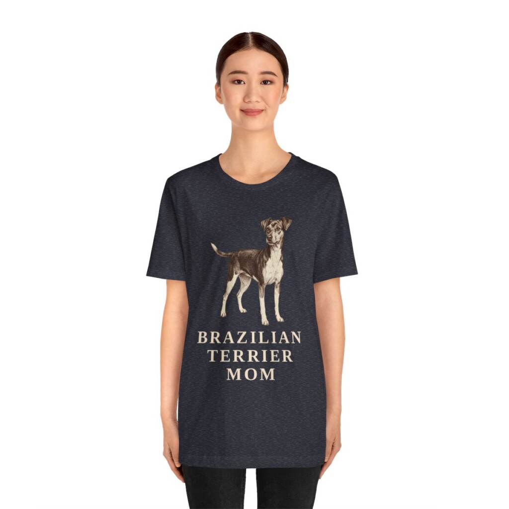Brazilian Terrier Mom Shirt, Vintage Dog Sketch Tee, Dog Mom Gift Brazilian Terrier Mom Shirt, Vintage Dog Sketch Tee, Dog Mom Gift