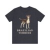 Brazilian Terrier Lover Shirt, Vintage Dog Sketch Tee, Dog Lover Gift