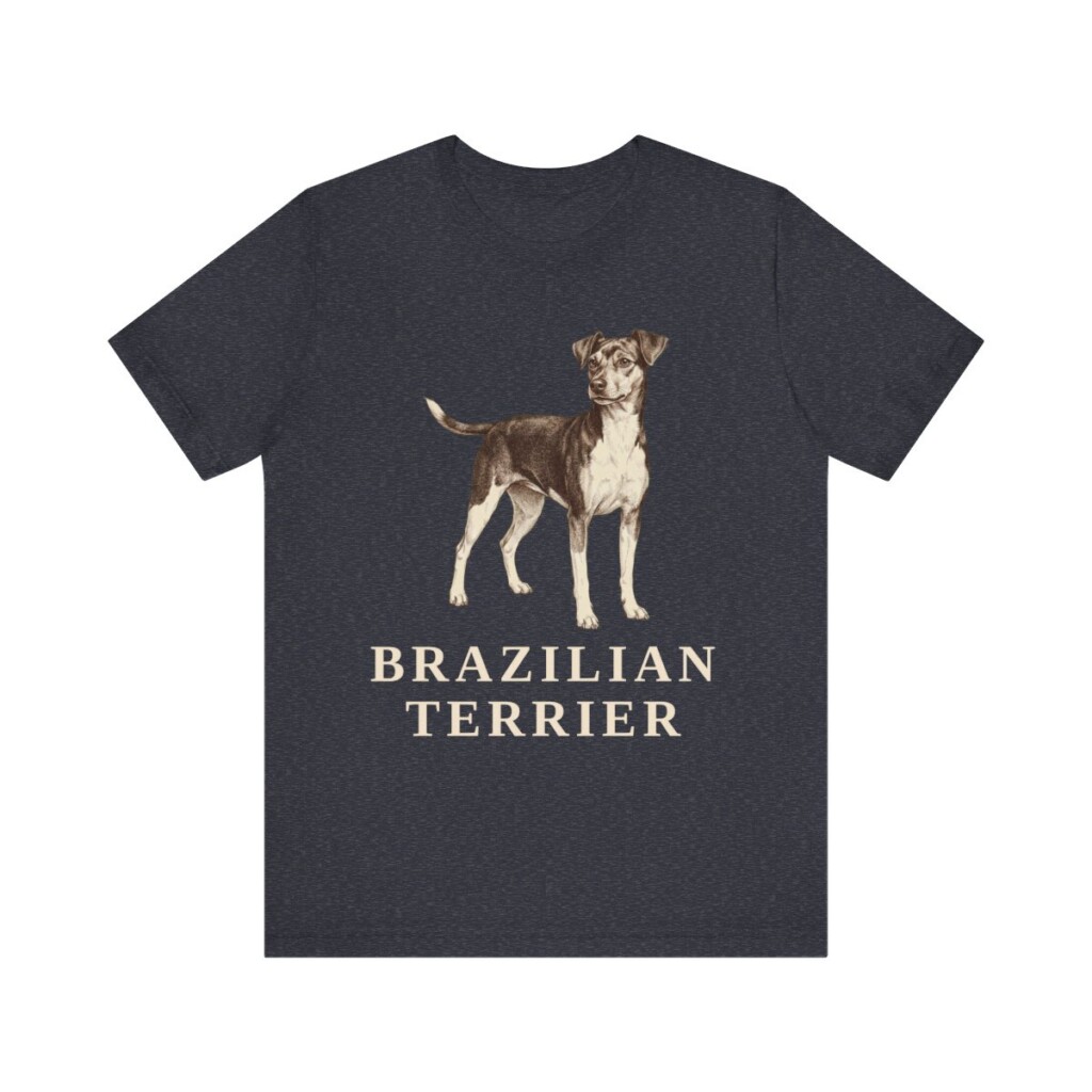 Brazilian Terrier Lover Shirt, Vintage Dog Sketch Tee, Dog Lover Gift