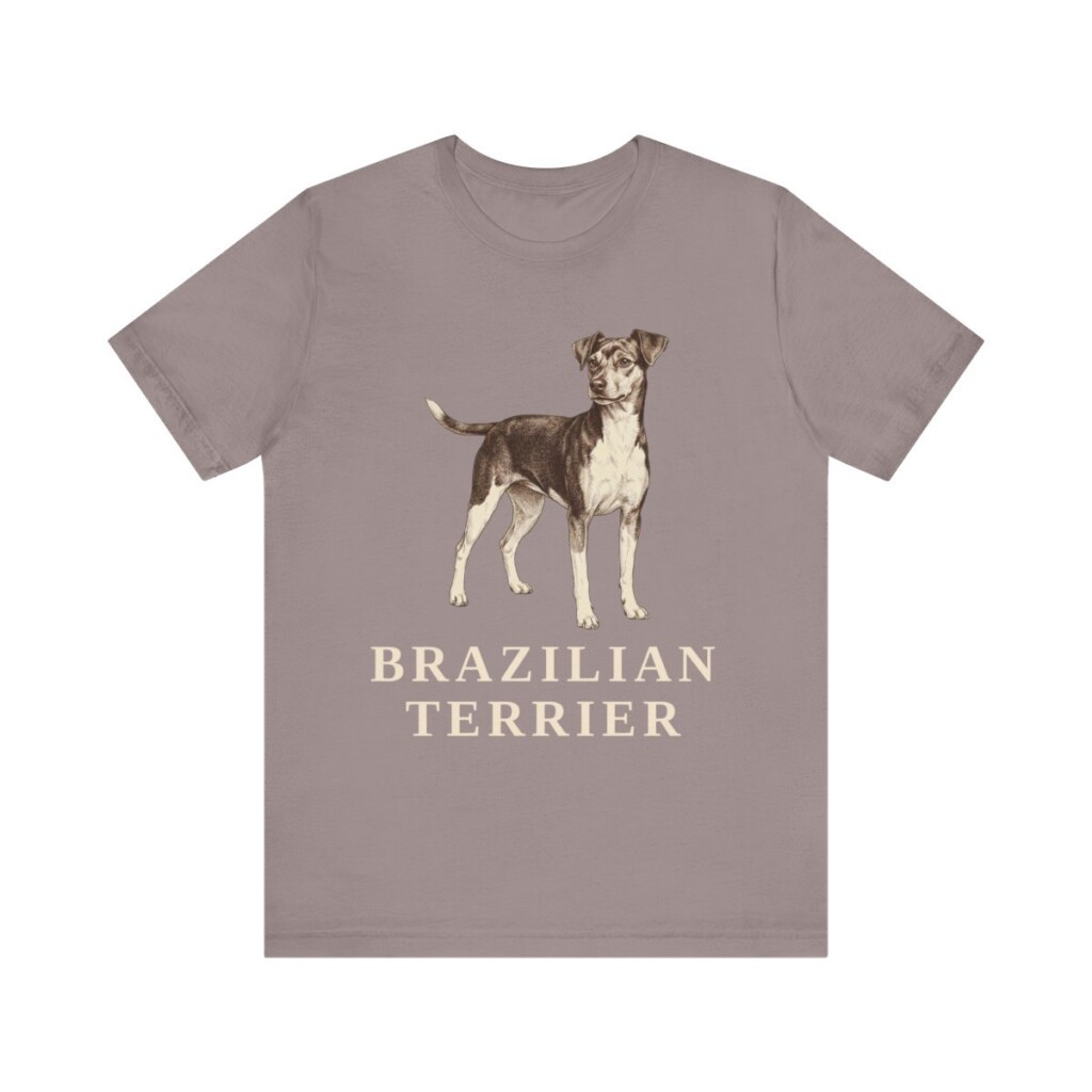 Brazilian Terrier Lover Shirt, Vintage Dog Sketch Tee, Dog Lover Gift