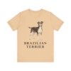 Brazilian Terrier Lover Shirt, Vintage Dog Sketch Tee, Dog Lover Gift