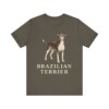Brazilian Terrier Lover Shirt, Vintage Dog Sketch Tee, Dog Lover Gift