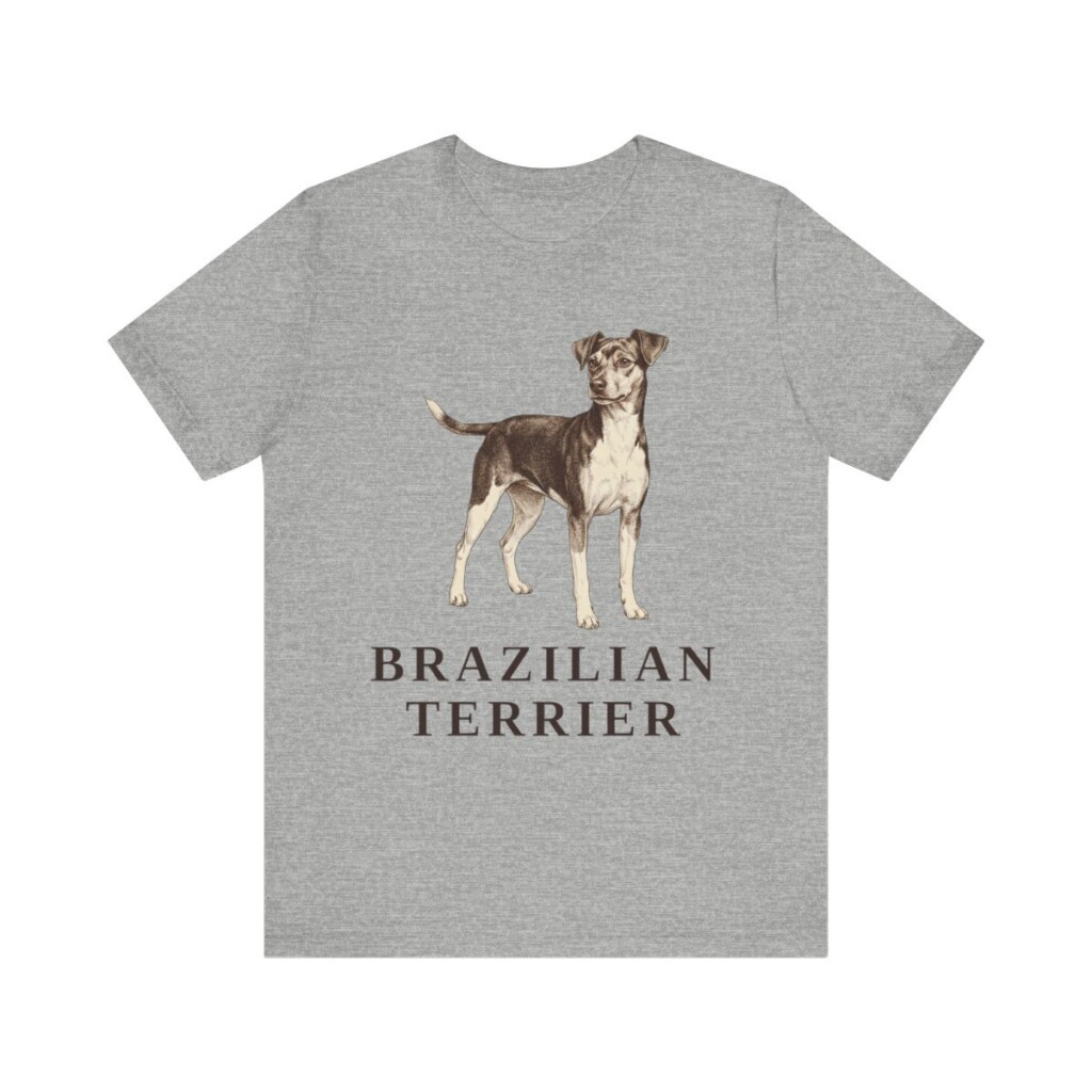 Brazilian Terrier Lover Shirt, Vintage Dog Sketch Tee, Dog Lover Gift