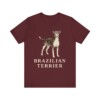 Brazilian Terrier Lover Shirt, Vintage Dog Sketch Tee, Dog Lover Gift