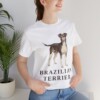 Brazilian Terrier Lover Shirt, Vintage Dog Sketch Tee, Dog Lover Gift