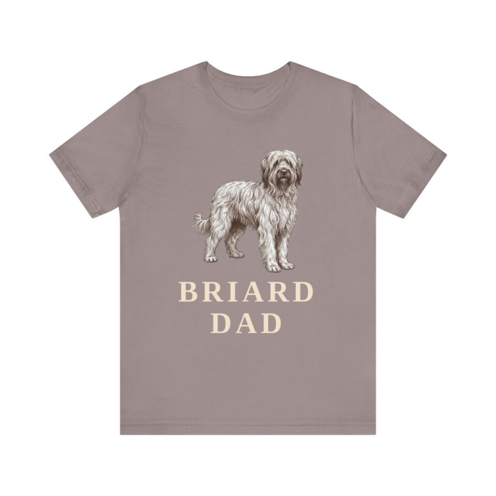 Briard Dad Shirt, Vintage Dog Sketch Tee, Dog Dad Gift Briard Dad Shirt, Vintage Dog Sketch Tee, Dog Dad Gift