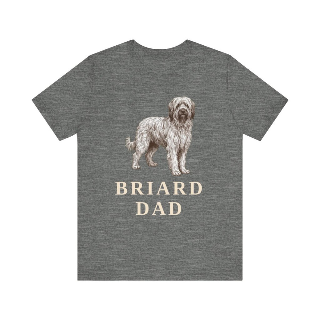 Briard Dad Shirt, Vintage Dog Sketch Tee, Dog Dad Gift Briard Dad Shirt, Vintage Dog Sketch Tee, Dog Dad Gift