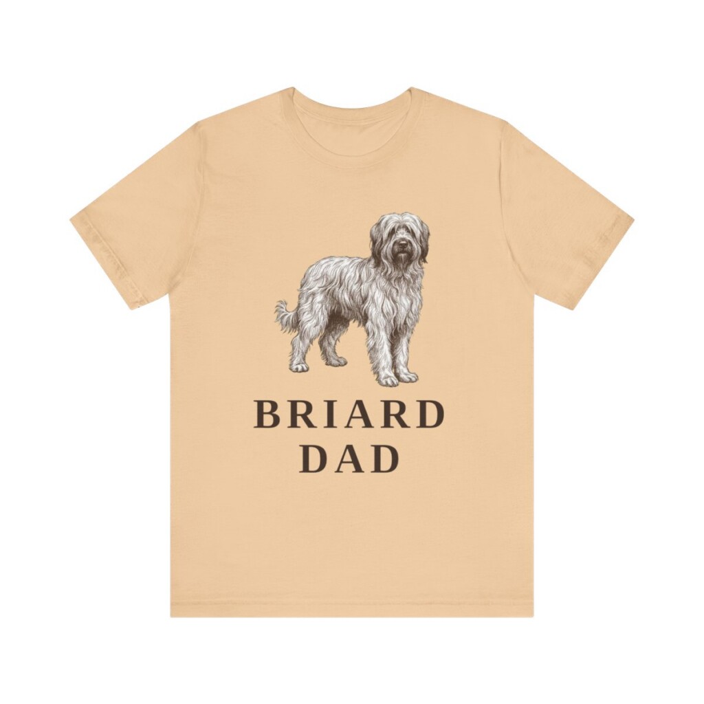 Briard Dad Shirt, Vintage Dog Sketch Tee, Dog Dad Gift Briard Dad Shirt, Vintage Dog Sketch Tee, Dog Dad Gift